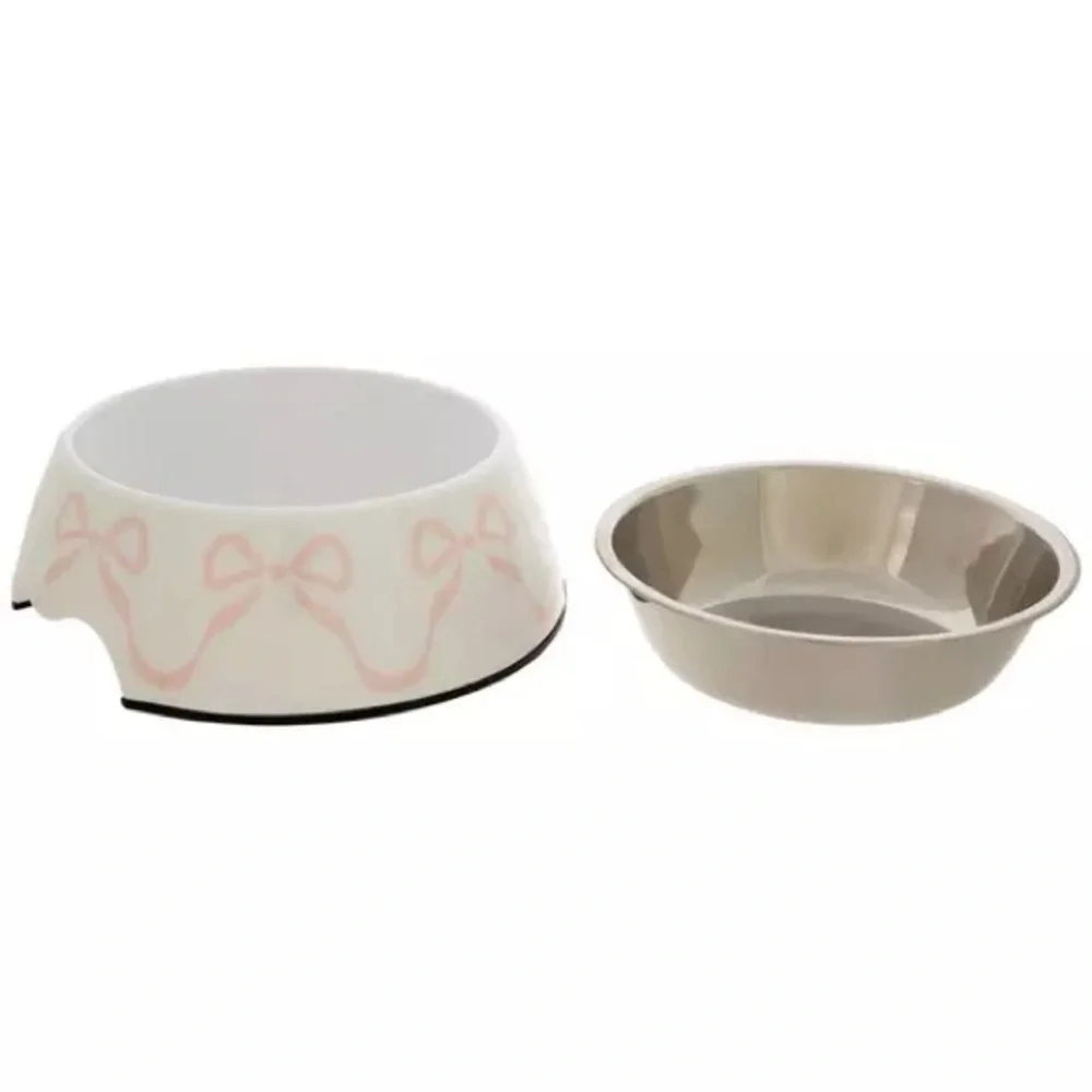 Pink Bow Stainless Steel Bowl